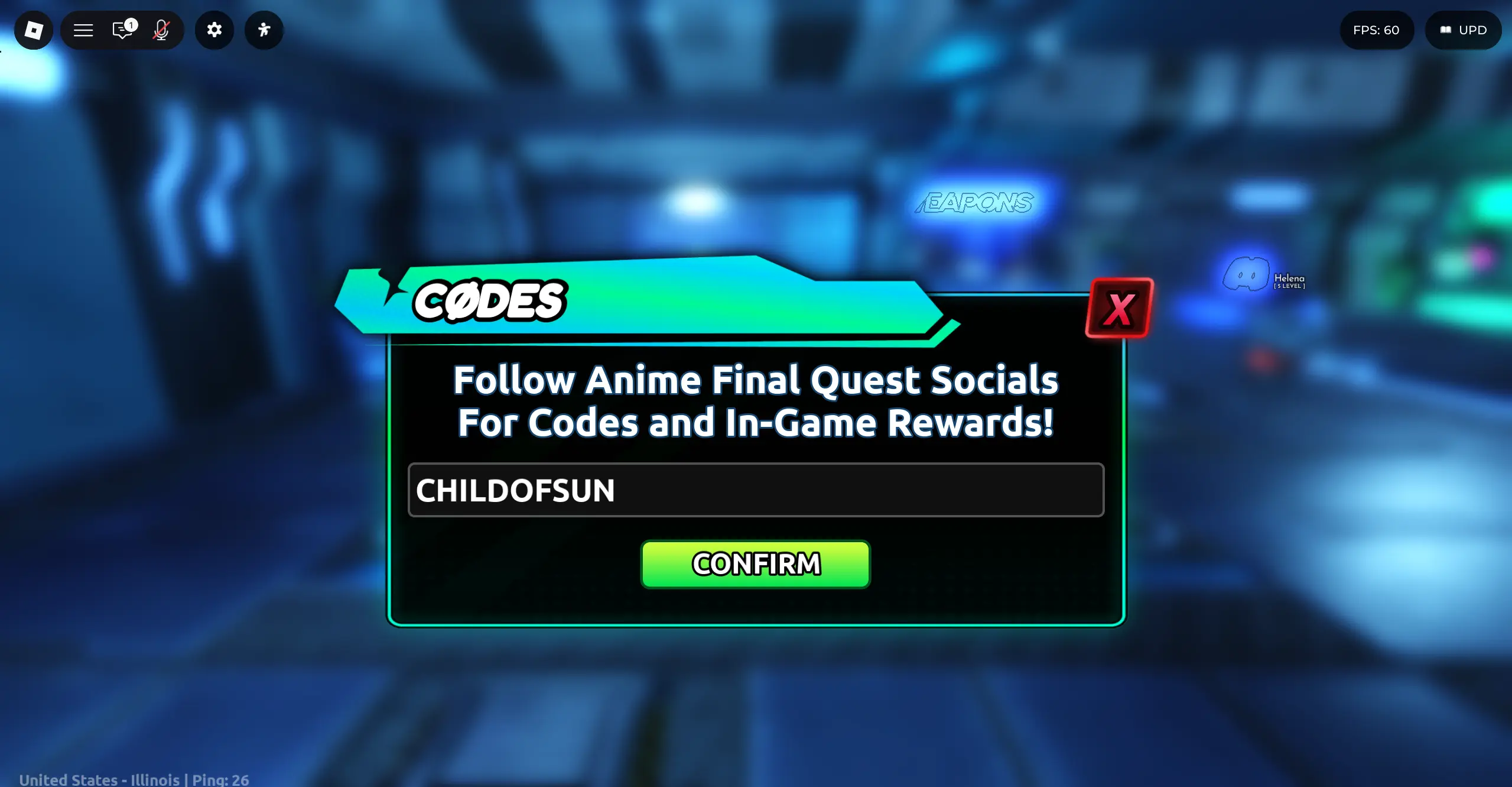 Anime Final Quest codes December 2025
