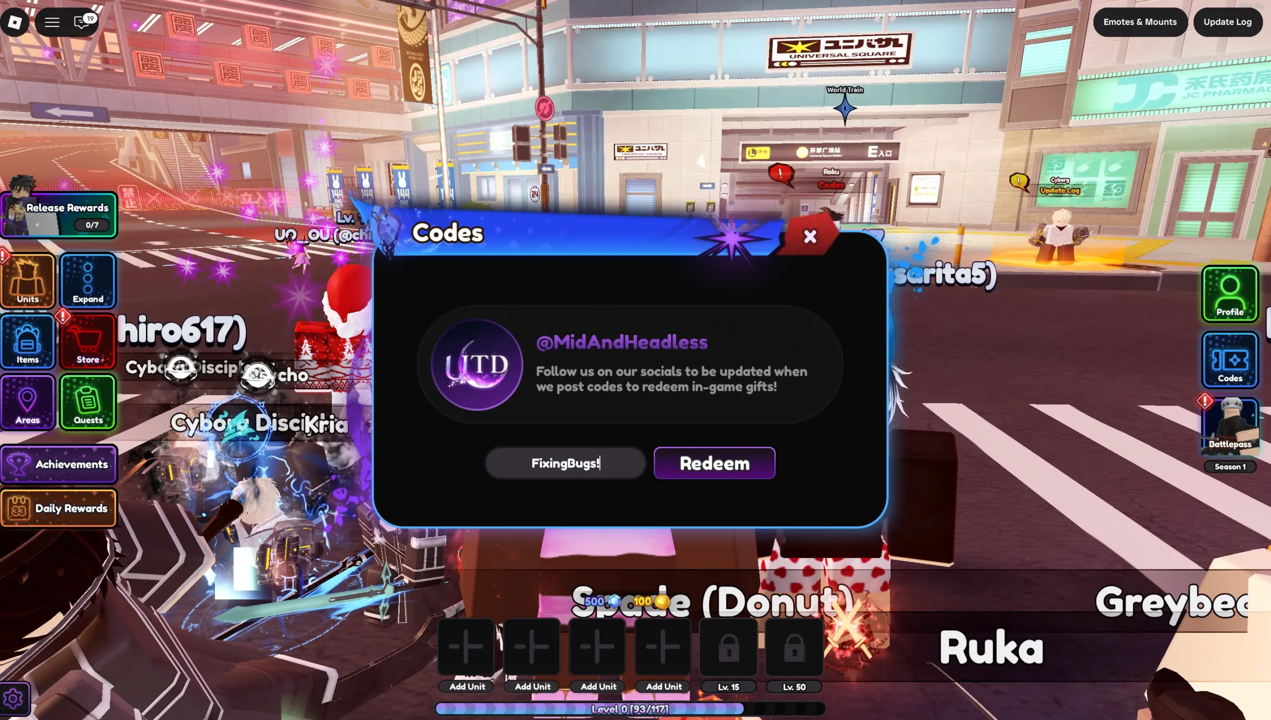 Universal Tower Defense codes December 2025