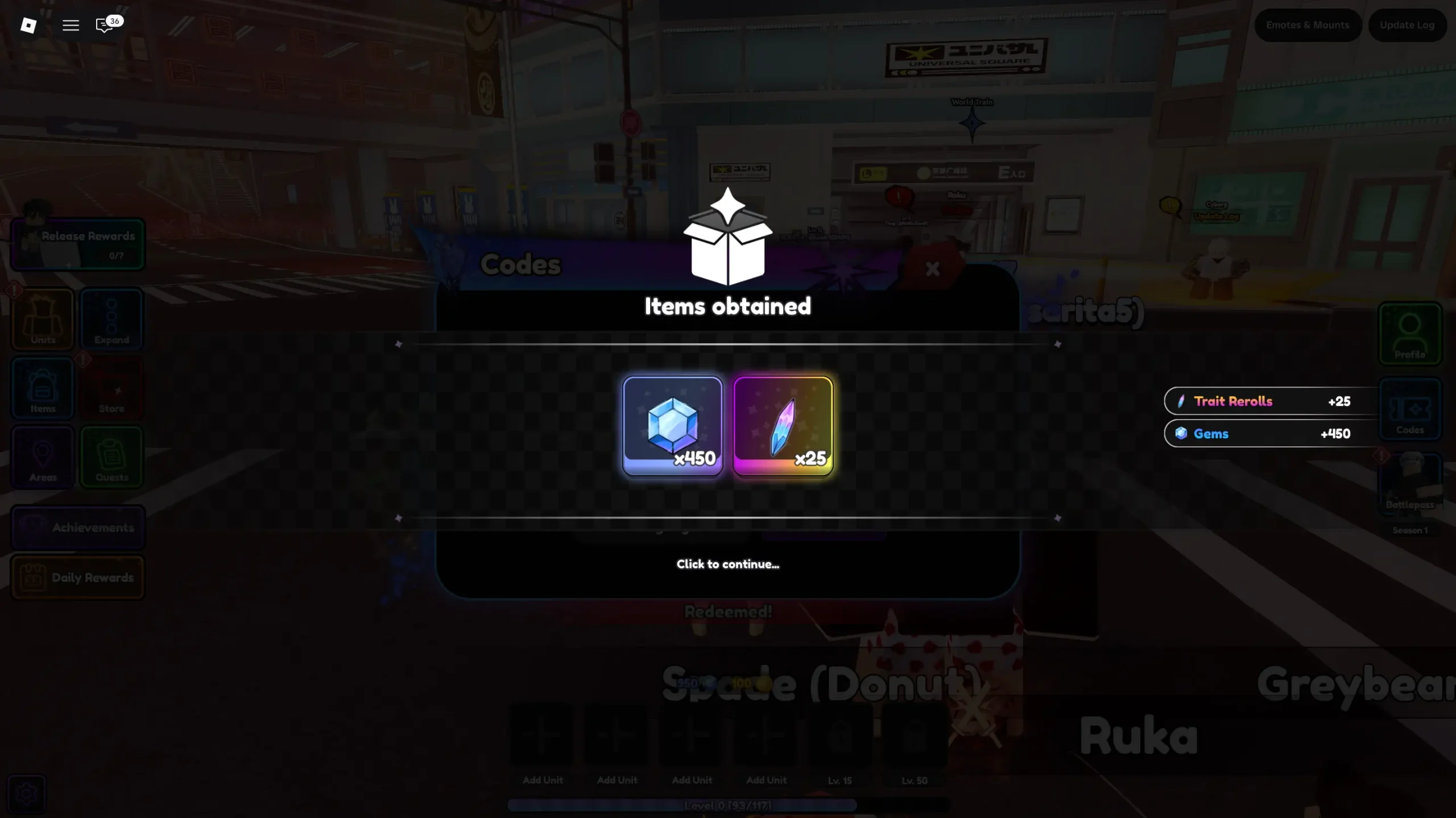 Universal Tower Defense codes December 2025