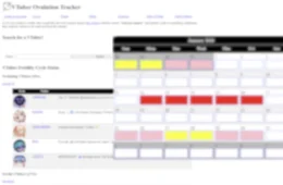 VTuber ovulation tracker website