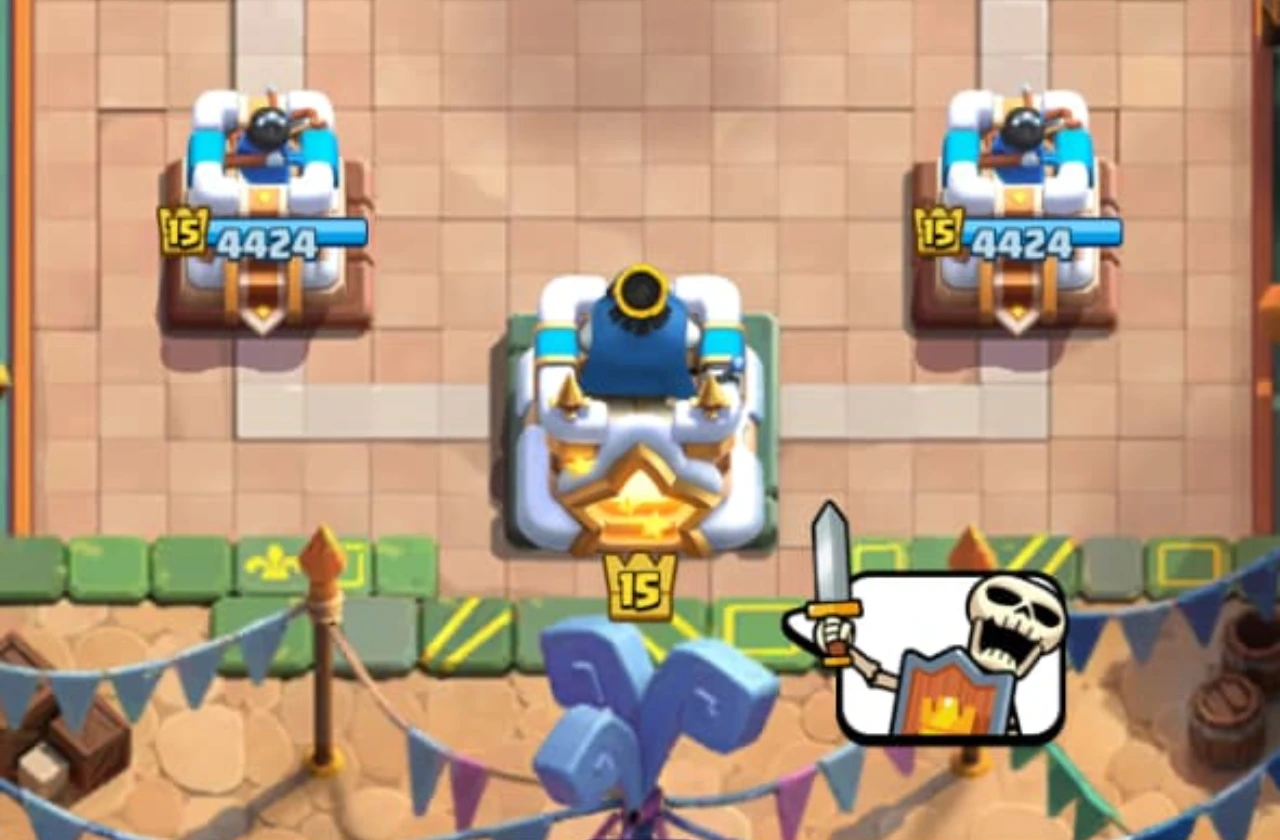 Clash Royale Skeleton Banging Shield Meme Emote 